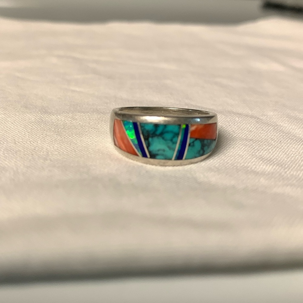 Women’s Teme Silver and Inlay Ring